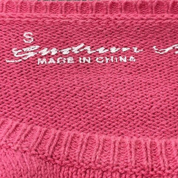 Gudrun Sjroden Cotton Pink Crew Knit Sweater Size Small - Picture 5 of 7